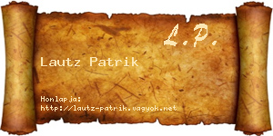 Lautz Patrik névjegykártya